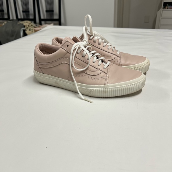 Vans Old Skool Embossed Sidewall Sepia Rose Pink Leather Shoes women's size 9 - Picture 2 of 7